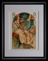 Affiche encadrée Alfons Mucha : Épopée Slave (feuille d'or)