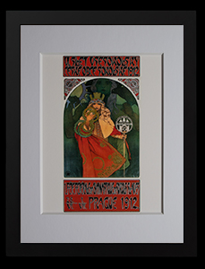 Stampa incorniciata Alfons Mucha, Sokol Festival (foglie di oro)