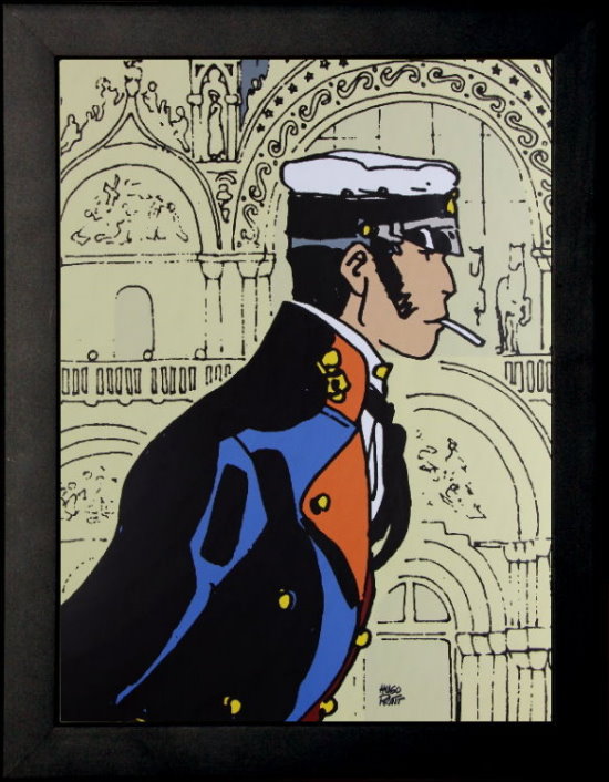 Lámina enmarcada Corto Maltese de Hugo Pratt : Corto Histoire