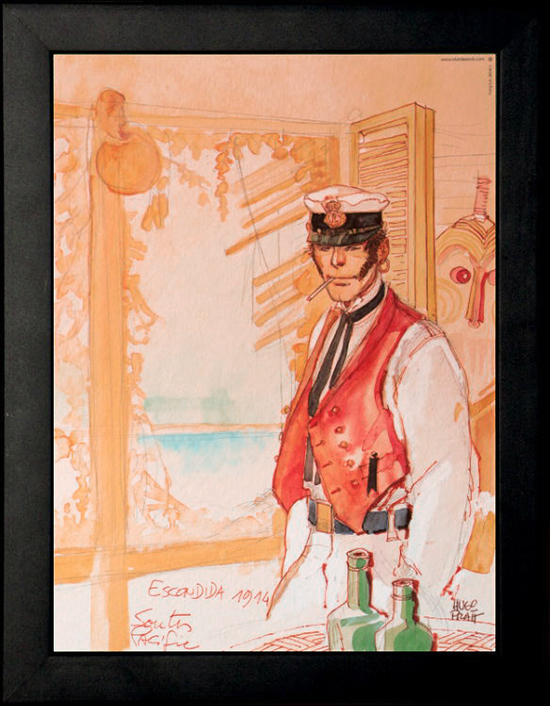 Affiche encadrée Corto Maltese de Hugo Pratt : South Pacific