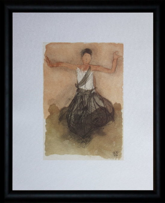 Auguste Rodin framed print : Cambodian dancer IV