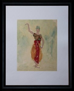 Lámina enmarcada Auguste Rodin : Bailarinas camboyanas V