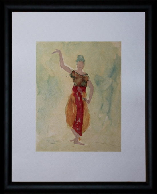 Auguste Rodin framed print : Cambodian dancer V