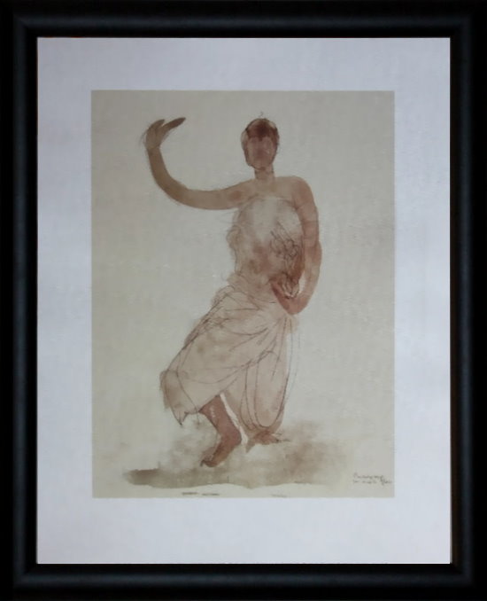 Lámina enmarcada de Auguste Rodin : Bailarinas camboyanas VI