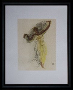 Auguste Rodin framed print : Cambodian dancer VII