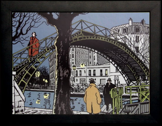 Lámina enmarcada de Jacques Tardi : 10ème arrondissement de Paris