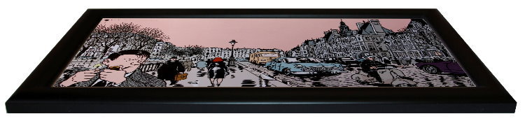 Lámina enmarcada de Jacques Tardi : 4ème arrondissement de Paris, detalle n°1