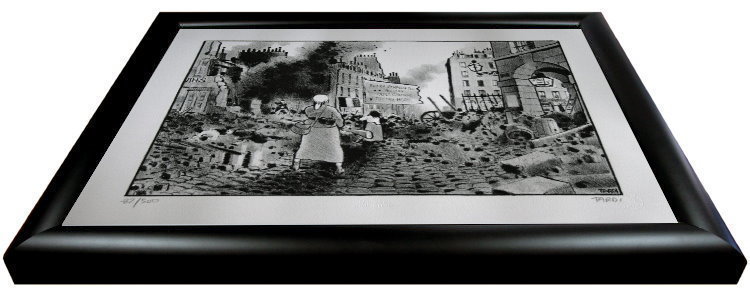 Litografia, incorniciata di Jacques Tardi : Le cri du peuple III, dettaglio n°1