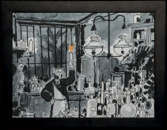 Affiche encadrée de Jacques Tardi : Le laboratoire