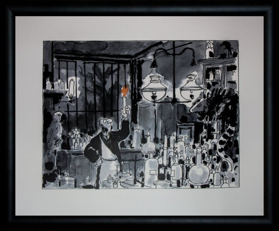 Lámina enmarcada de Jacques Tardi : Le laboratoire