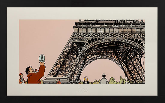 Lámina pigmentaria enmarcada Jacques Tardi : Nestor Burma dans le 7ème arrondissement de Paris