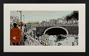 Jacques Tardi framed Pigment print, Nestor Burma, 4ème de couverture