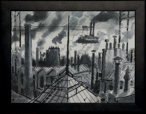Jacques Tardi framed print : Les toits de Paris