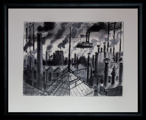 Jacques Tardi framed print, Les toits de Paris