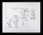Albert Uderzo framed Digigraph print : Les 3 phases