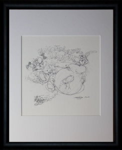 Albert Uderzo framed Digigraph : Ho Ho Ho
