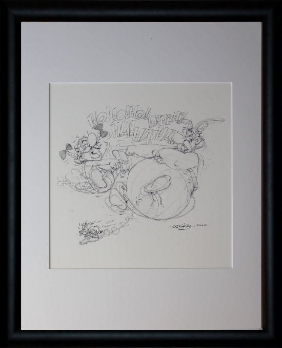 Albert Uderzo Digigraph print in floater frame : Ho Ho Ho