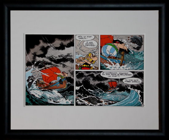 Albert Uderzo Digigraph print in floater frame : La tempête