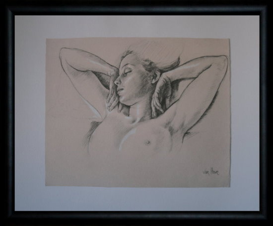 Francine Van Hove framed print : Etude pour les bras ailes