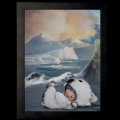 Lámina enmarcada Alberto Varanda : Petit ours polaire
