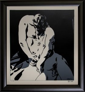 Alex Varenne framed serigraph : Couple n°14