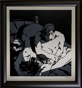 Alex Varenne framed serigraph : Couple n°19