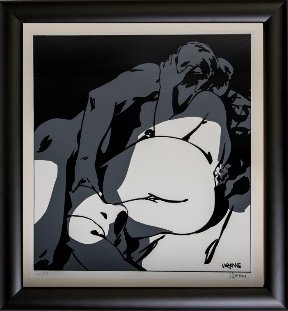 Alex Varenne framed serigraph : Couple n°4