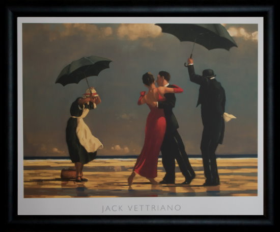 Affiche encadrée de Jack Vettriano : The Singing Butler