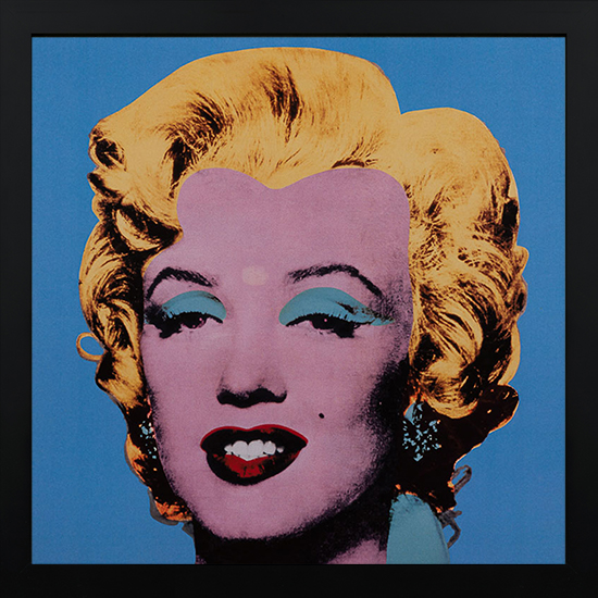 Affiche encadrée Andy Warhol : Marilyn, Shot Blue 1964