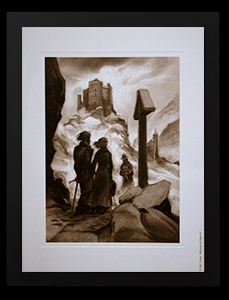 Lámina enmarcada Bernard Yslaire : Photo en montagne