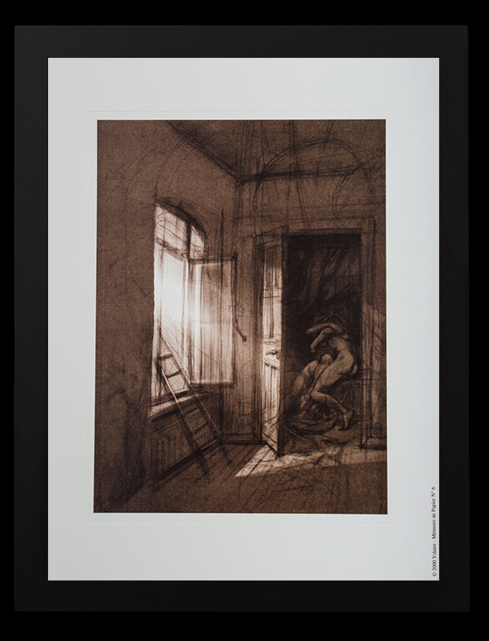 Bernard Yslaire framed print : Amoureux de l'ombre