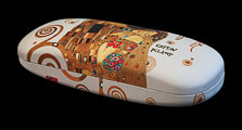 Etui à lunettes Gustav Klimt : Le baiser (blanc) (Détail 1)