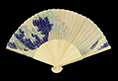 Hokusai Bamboo hand fan, The Great Wave of Kanagawa