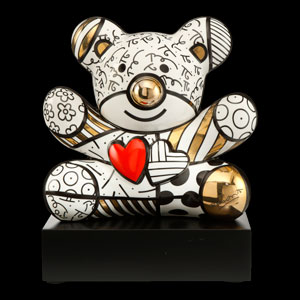 Romero  Britto figurine, Limited edition : Golden Truly Yours