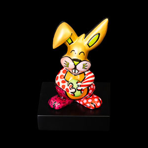 Figurine Romero Britto : Orange Rabbit