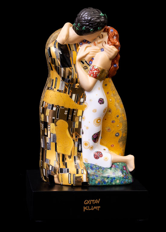 Statuette en porcelaine Gustav Klimt, Le baiser (Collector)