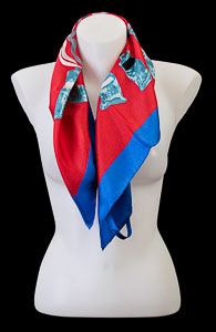 Arman square scarf : Tubes de gouache (red)
