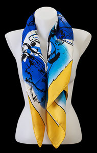 Arman square scarf : Violins (yellow)