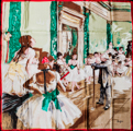 Foulard Edgar Degas : La classe de danse (déplié)