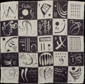 W. Kandinsky scarf : Trente (unfolded)