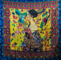Pañuelo Gustav Klimt : Mujer con abanico (desplegado)