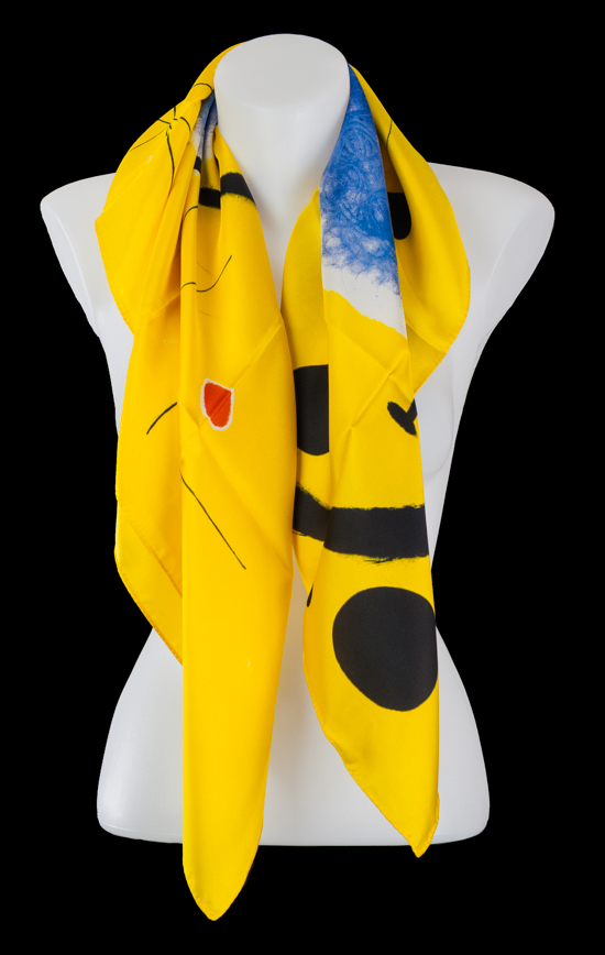 Joan Miro Square scarf : L'Or de l'Azur