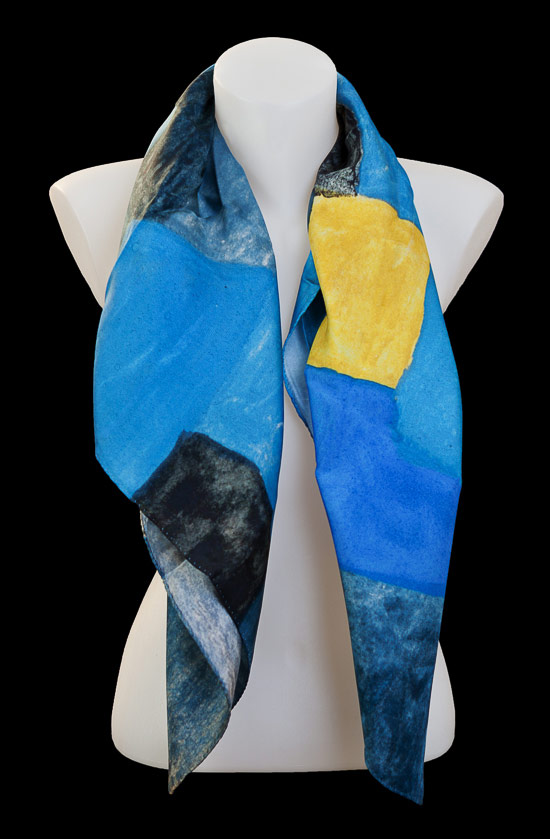 Serge Poliakoff Square scarf : Blue, 1965