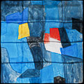 Serge Poliakoff scarf : Blue, 1965 (unfolded)