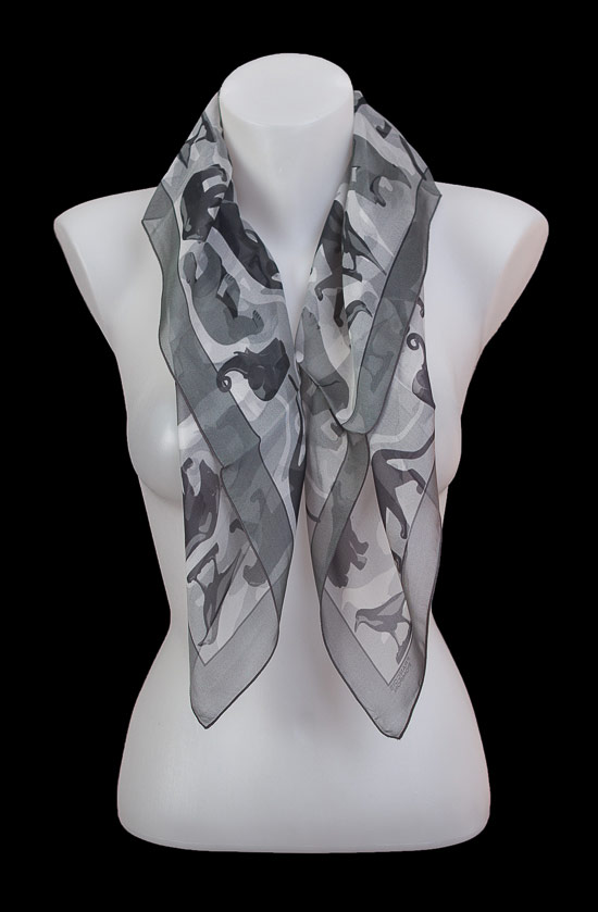 Franois Pompon Square scarf : Animals (Grey)