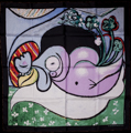 Pablo Picasso scarf : Dreamer (unfolded)