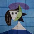 Pablo Picasso scarf : Woman with a hat (unfolded)
