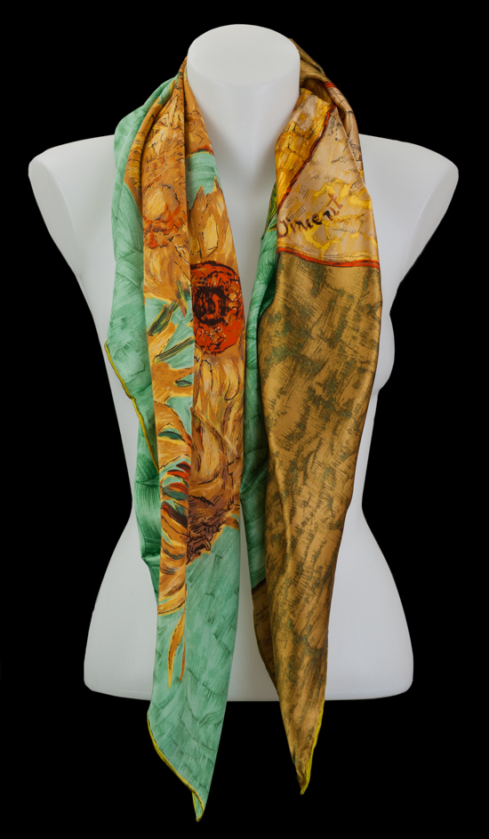 Van Gogh silk scarf : The sunflowers