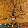 Pañoleta Gustav Klimt : El árbol de la vida (desplegado)