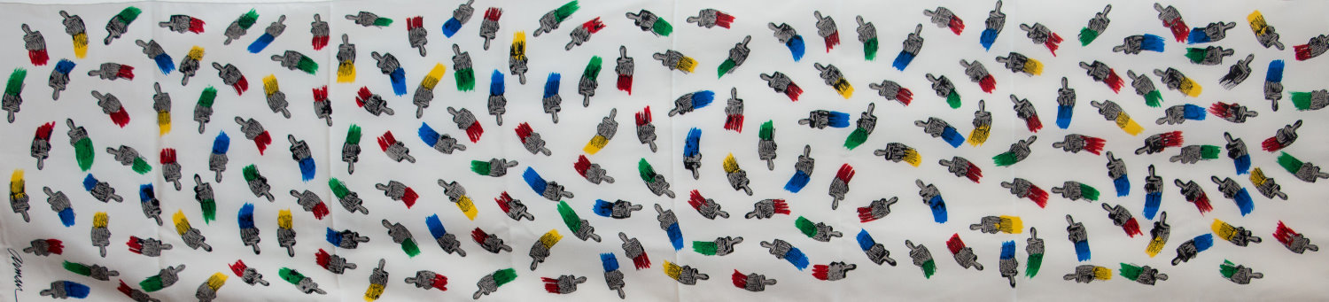 Foulard Arman : Pennelli multicolori (spiegato)